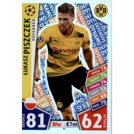 Łukasz Piszczek - Defensive Dynamo Borussia Dortmund 93 Match Attax Champions 2017-18