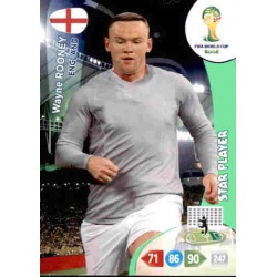 Wayne Rooney Star Player England 139 Adrenalyn XL Brasil 2014