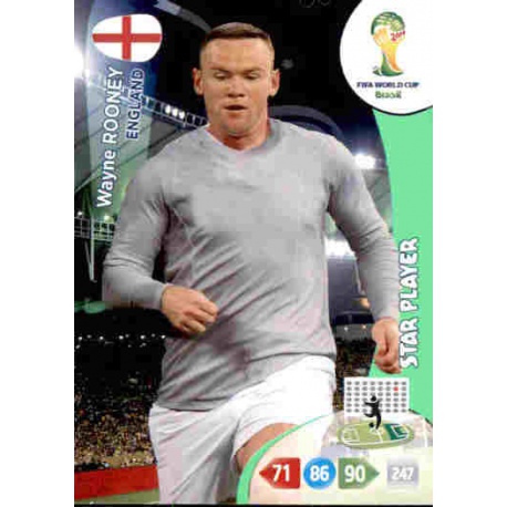 Wayne Rooney Star Player England 139 Adrenalyn XL Brasil 2014