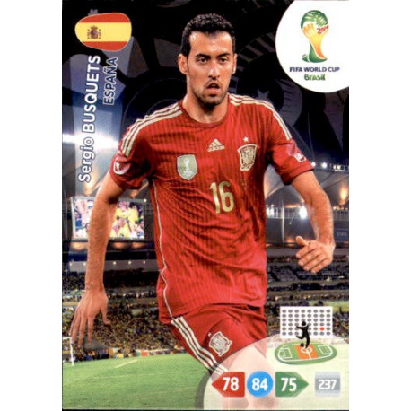Sergio Busquets España 148 Adrenalyn XL Brasil 2014