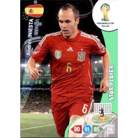 Andrés Iniesta Star Player España 150 Adrenalyn XL Brasil 2014