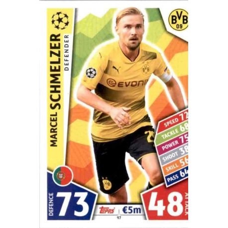 Marcel Schmelzer Borussia Dortmund 97 Match Attax Champions 2017-18