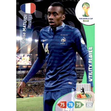 Blaise Matuidi Utility Player France 164 Adrenalyn XL Brasil 2014