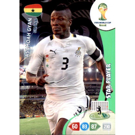 Asamoah Gyan Star Player Ghana 176 Adrenalyn XL Brasil 2014