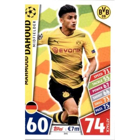 Mahmoud Dahoud Borussia Dortmund 101 Match Attax Champions 2017-18