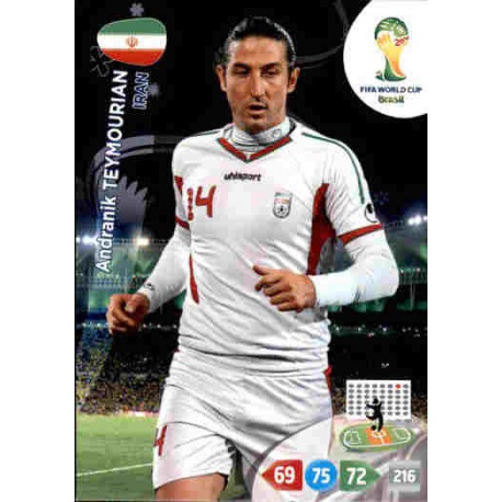 Andranik Teymourian Iran 204 Adrenalyn XL Brasil 2014