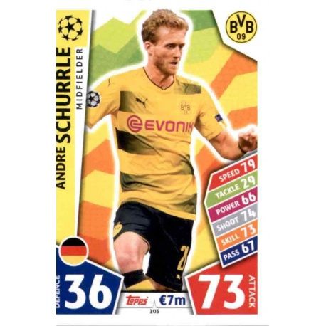 André Schürrle Borussia Dortmund 103 Match Attax Champions 2017-18