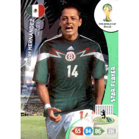 Javier Hernández Star Player México 249 Adrenalyn XL Brasil 2014