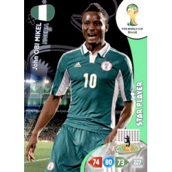 John Obi Mikel Star Player Nigeria 264 Adrenalyn XL Brasil 2014