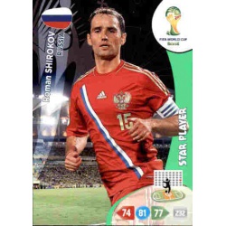 Roman Shirokov Star Player Russia 285 Adrenalyn XL Brasil 2014