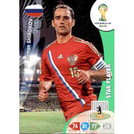 Roman Shirokov Star Player Russia 285 Adrenalyn XL Brasil 2014