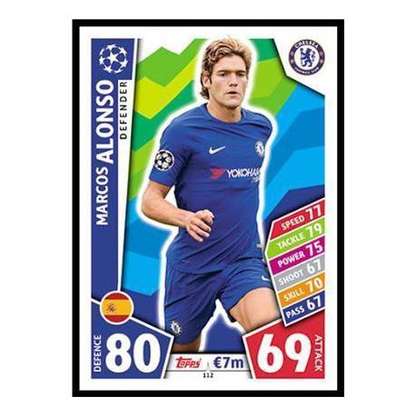 Marcos Alonso Chelsea 112 Match Attax Champions 2017-18