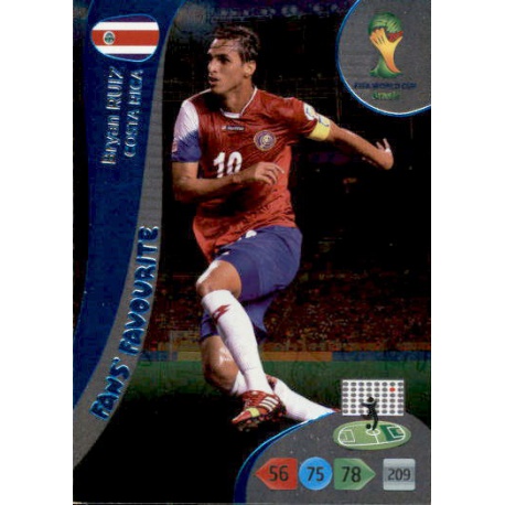 Bryan Ruiz Fan's Favourite Costa Rica 332 Adrenalyn XL Brasil 2014