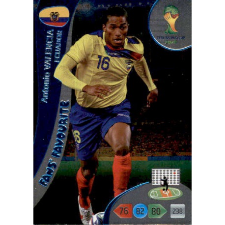 Antonio Valencia Fan's Favourite Ecuador 335 Adrenalyn XL Brasil 2014