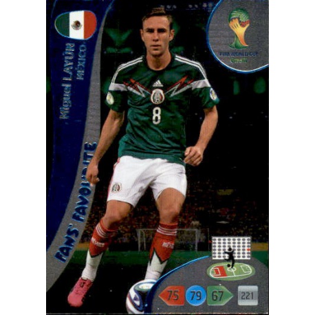 Miguel Layún Fan's Favourite México 345 Adrenalyn XL Brasil 2014