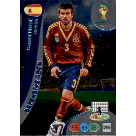 Gerard Piqué Defensive Rock España 370 Adrenalyn XL Brasil 2014