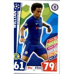 Willian Chelsea 121 Match Attax Champions 2017-18