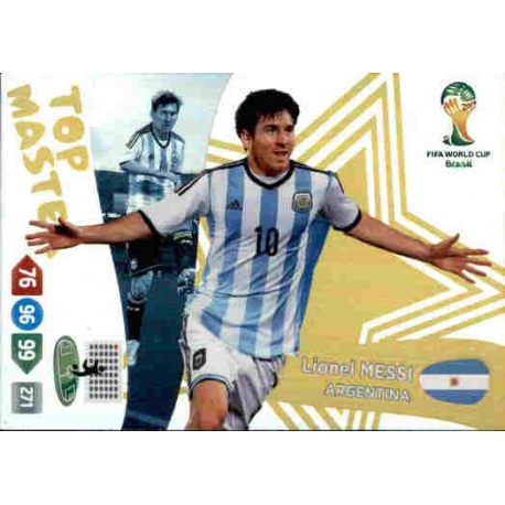Lionel Messi Top Master Argentina 406 Adrenalyn XL Brasil 2014