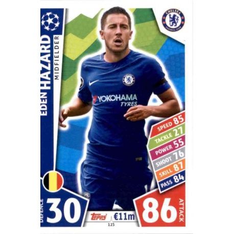 Eden Hazard Chelsea 123 Match Attax Champions 2017-18