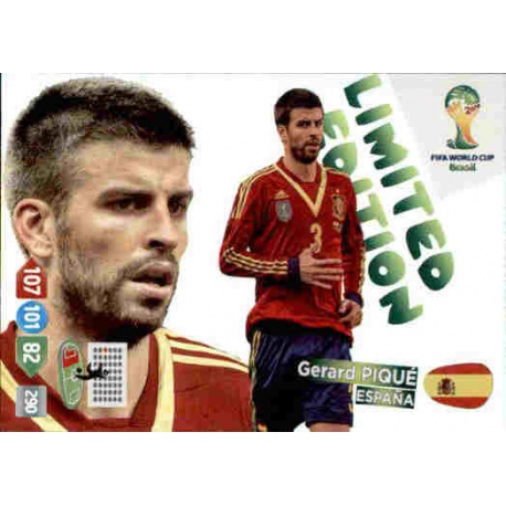 Gerard Piqué Limited Edition España Adrenalyn XL Brasil 2014