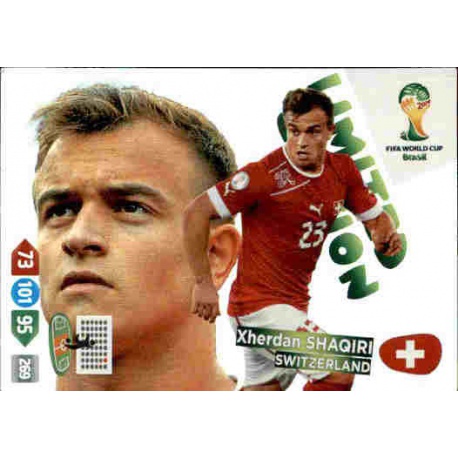 Xherdan Shaqiri Limited Edition Switzerland Adrenalyn XL Brasil 2014