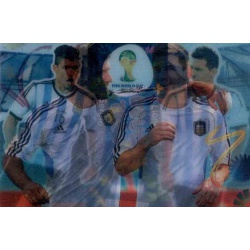 Messi / Agüero Double Trouble Argentina 412 Adrenalyn XL Brasil 2014