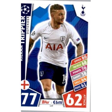 Kieran Trippier Tottenham Hotspur 129 Match Attax Champions 2017-18