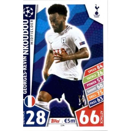 Georges-Kévin Nkoudou Tottenham Hotspur 134 Match Attax Champions 2017-18