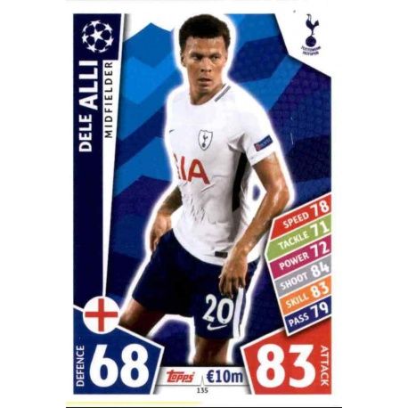 Dele Alli Tottenham Hotspur 135 Match Attax Champions 2017-18