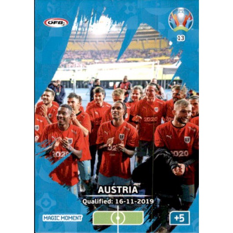 Austria Qualified Magic Moment 13 Adrenalyn XL Euro 2020