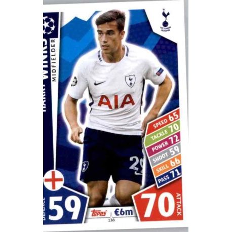 Harry Winks Tottenham Hotspur 138 Match Attax Champions 2017-18