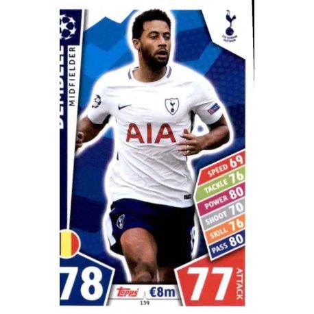 Mousa Dembélé Tottenham Hotspur 139 Match Attax Champions 2017-18