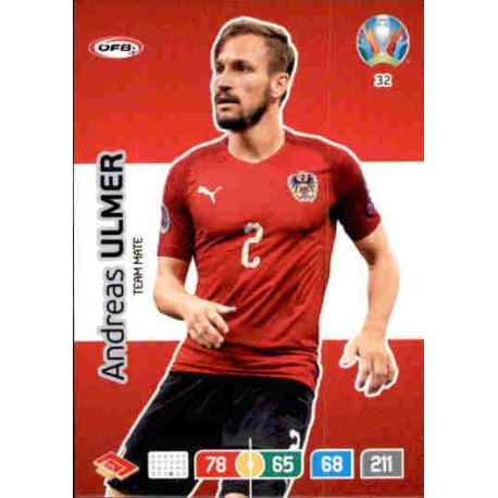 Andreas Ulmer Austria 32 Adrenalyn XL Euro 2020