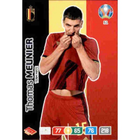 Thomas Meunier Belgium 51 Adrenalyn XL Euro 2020