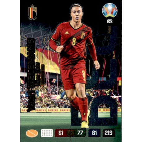 Youri Tielemans Wonderkid Belgium 52 Adrenalyn XL Euro 2020