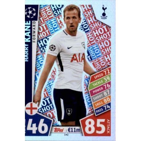Harry Kane - Hot Shot Tottenham Hotspur 142 Match Attax Champions 2017-18