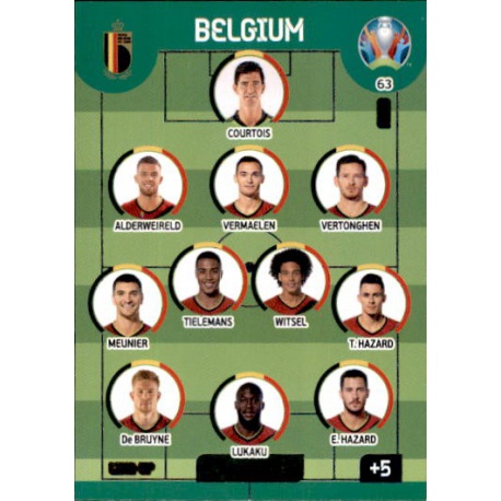 Line-Up Belgium 63 Adrenalyn XL Euro 2020