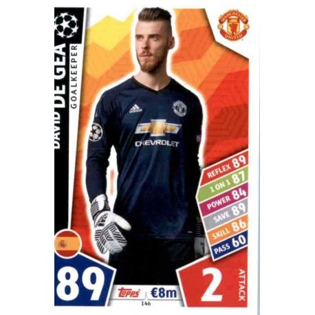 David De Gea Manchester United 146 Match Attax Champions 2017-18
