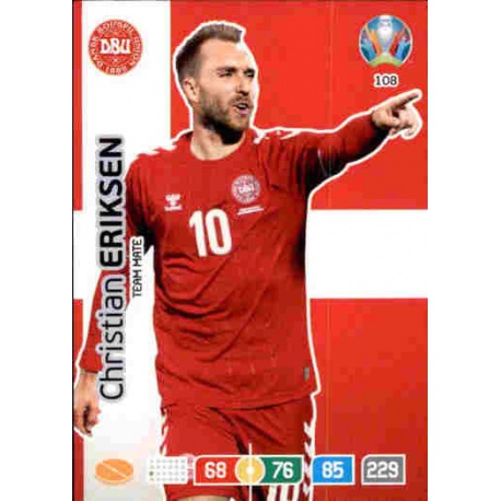 Christian Eriksen Denmark 108 Adrenalyn XL Euro 2020