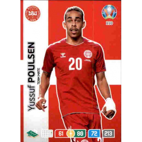 Yussuf Poulsen Denmark 110 Adrenalyn XL Euro 2020