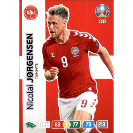 Nicolai Jorgensen Denmark 113 Adrenalyn XL Euro 2020