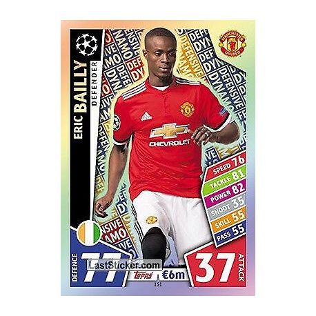 Eric Bailly - Defensive Dynamo Manchester United 151 Match Attax Champions 2017-18