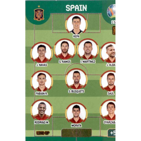 Line-Up Spain 153 Adrenalyn XL Euro 2020