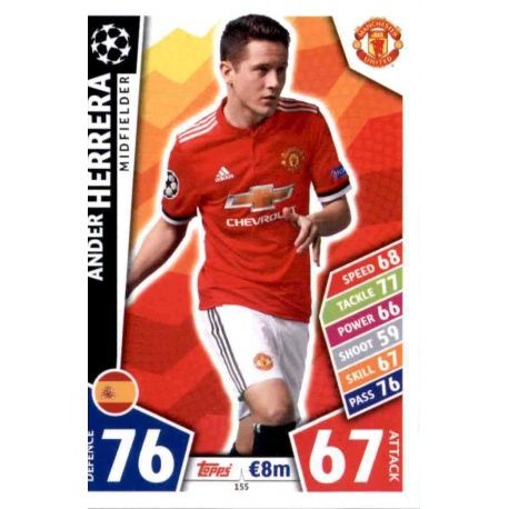Ander Herrera Manchester United 155 Match Attax Champions 2017-18
