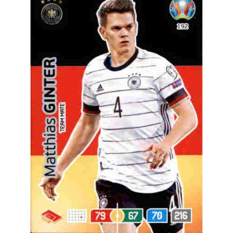 Matthias Ginter Germany 192 Adrenalyn XL Euro 2020