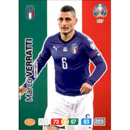 Marco Verratti Italy 217 Adrenalyn XL Euro 2020