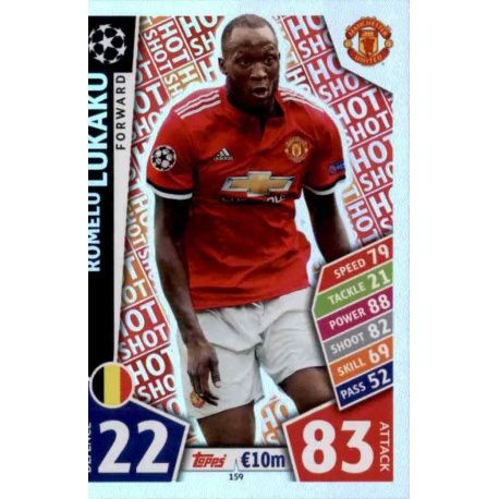Romelu Lukaku - Hot Shot Manchester United 159 Match Attax Champions 2017-18