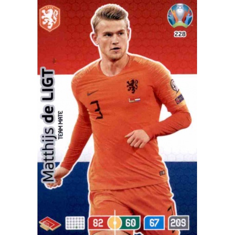 Matthijs de Ligt Netherlands 228 Adrenalyn XL Euro 2020