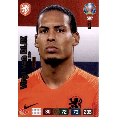 Virgil van Dijk Captain Netherlands 237 Adrenalyn XL Euro 2020