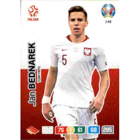 Jan Bednarek Poland 248 Adrenalyn XL Euro 2020